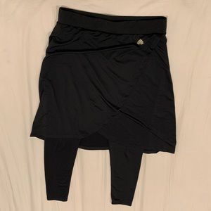 Snoga— Ankle Faux Wrap Skirt Leggings Black Size M